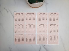 Mini Calendar Stickers for Planners and Journals – 2024, 2025, or 2026