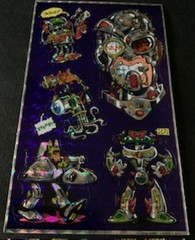 Vintage 80’s Mark 1 Chicago Cartoon Chrome Prism Sticker Sheet CS33 & CS38