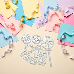 Lollipop Die Cuts for Card Making, Scrapbooking Die-Cuts, Candy Metal Cutting Di
