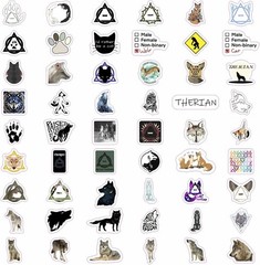 100 Exclusive Therian Vinyl Stickers – Water-Resistant, Fun, and Colorful