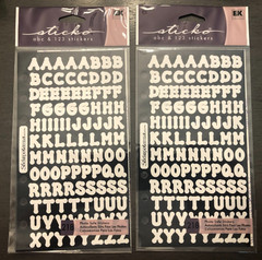 Lot of 2 Scrapbooking Stickers ABC 123 alphabet Sticko 4 sheets total as shown