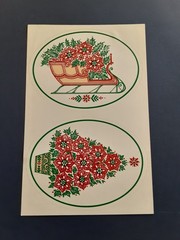 vintage 80’s Current Christmas sticker sheet *damaged*