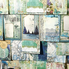 480Pcs Vintage Scrapbook Paper,Rose Manor Scrapbooking Paper for Journaling Supp