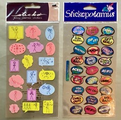 Lot of Various Caption Stickers! 22+ Sheets Stickopotamus, Little Yellow Bicycle