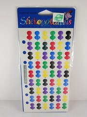 (2) Vintage Stickopotamus Binder Stickers Push Pins & Tropical Fish (Sealed)