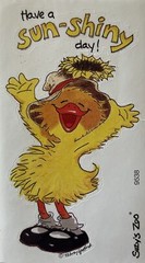 SUN-SHINY DAY CHICK Stickers(10pc) 2″x3.5″Suzy’s Zoo•Card Making •Flowers•Animal
