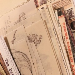 49pcs Vintage Junk Journal Mixed Textured Paper Scrapbooking Embellishments