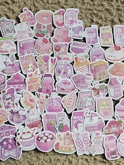 Lot Of Assorted Sweet Treat Stickers, Approximately 95 Stickers, Desserts Snacks