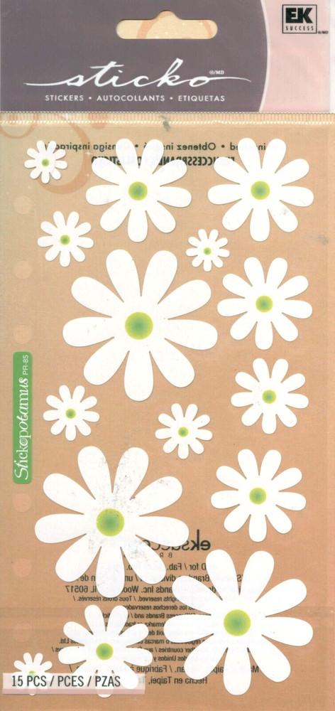 FLOWERS Flower Daisy Daisies Love Me Spring Field White Sticko stickers