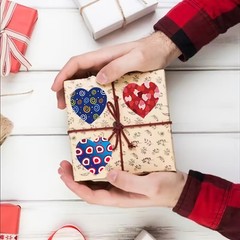 500Pcs Heart Stickers Valentines Day Round Stickers Roll 1 Inch Heart Shape J…