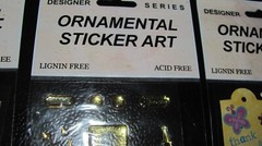 Designer series ornamental sticker art acid free set of 3 assorted new