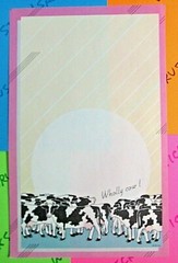 Vintage Cows Stationary Note Paper & Sandylion Happy Cows Sticker Sheets