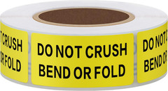 1X2 Inch DO NOT Crush Bend or FOLD Warning Shipping Stickers Self Adhesive Label
