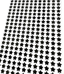 Black with Silver Glitter Star Stickers! – 0.25 to 3 inch