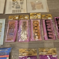 Clear Acrylic Stamps Lot. Scrapbooking, Crafting.