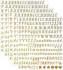 Golden Vinyl Letter Stickers (0.5 inch) – 1000 PCS for DIY Crafts & Scrapbooking
