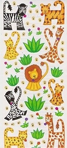 Zoo Animals Penny Black Sticker Sheet