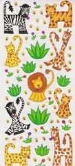 Zoo Animals Penny Black Sticker Sheet