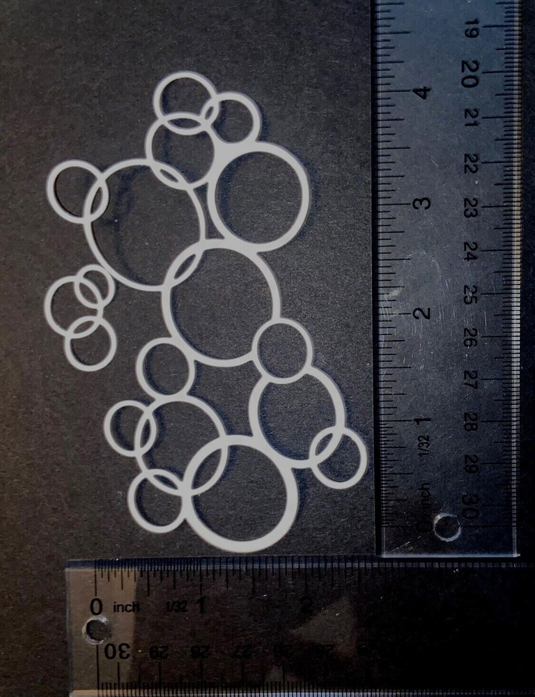5 Bubbles cardstock paper die cut embellishments …*