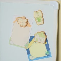 Daiso Korea Cute Stationery Set Notepad Sticky Notes Magnets Page Markers Kawaii
