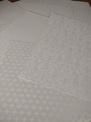 Scrapbook Craft JJ Heavyweight Paper 22 Sheets 8.5 x 11″ PEARL & WHITE TEXTURED