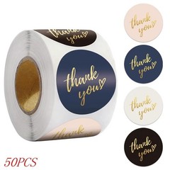 50/100/500 Pcs 1 inch Assorted Floral Thank You Stickers Round Sealing Labels