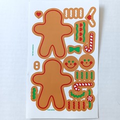 Lot of 3 Current Make Your Own Gingerbread Man Sticker Sheets
