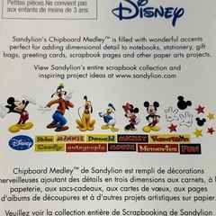 Disney Chipboard Medley 26pc Scrapbook Mickey Minnie Pluto Goofy