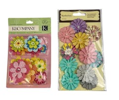 Lot of 2 K&Company Bright Flowers Accents & Recollections Floral Embellishments