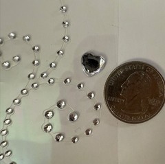 CLEAR/SILVER SWIRL Dimensional Rhinestone Stickers (3pc)Hearts Recollections•