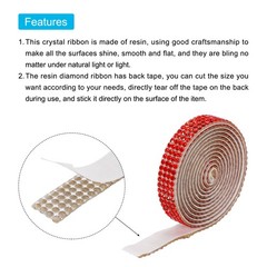 3Roll 3 Yards 8mm Diamond Ribbon Red