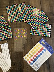 Vintage Star & Smiley Face Sticker Lot: AGC Hallmark Recollection