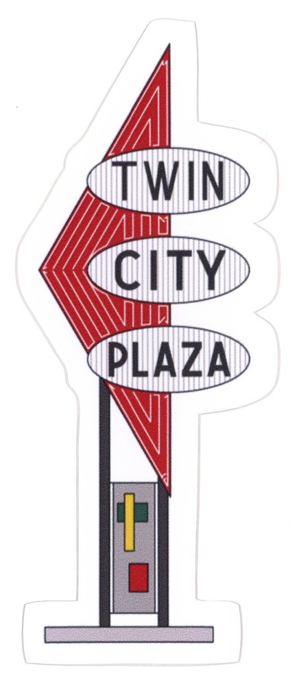 Twin City Plaza (Grafton, WI) Logo Sticker (Reproduction)