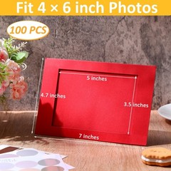 Maitys 100 Pcs Paper Picture Frames with Easel 4 x 6 Inch Cardboard Photo Fra…