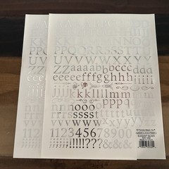 Frances Meyer Elegant Gold Silver Alphabet Stickers Set of 4 Scrapbook Craft
