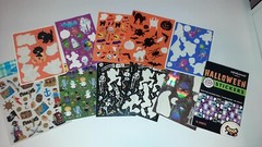 Lot Vintage Hallmark AGC Halloween Stickers Hologram Flocked Google Eyes 80s 90s