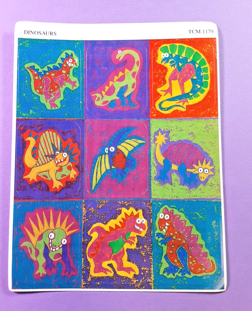 TCM dinosaurs sticker sheet *damaged*