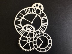 CLOCK GEARS COGS Steampunk card stock die cut embellishments 3-1/4″ x 3″ 6 Pcs
