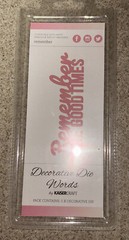 Kaiser Craft Decorative Dies Words REMEMBER THE GOOD TIMES diecut