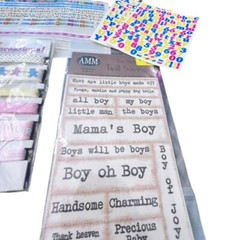 Craft Lot stickers Ribbons Vintage Scrapbooking Card Making Embellishments NEW