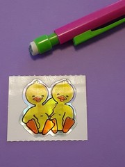 vintage 80’s BJ decal specialties prism ducklings small sticker module
