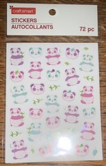 Craftsmart PANDA BEARS ZOO ANIMALS Safari Jungle Amazon Scrapbook Stickers 72 Pc