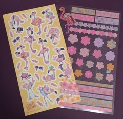 Stickii Club Pipsticks Pink Cute Flamingo Sticker Sheet Bundle summer colorful