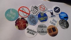 Pre Cut One Inch Bottle Cap Images! SOBRIETY SOBER ALCOHOLISM ALCOHOL FREE SHIP