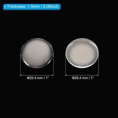 100Pcs Epoxy Stickers,1″ Round Resin Seal Stickers for Bottle Caps,Clear