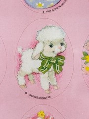 Lot VTG 1988 Gibson Greetings Easter Stickers Bunny Lamb Chick Faces 7 Packs NIP