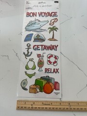 The Paper Studio Paper Craft Stick A Bilities Bon Voyage Stickers Scrapbooking