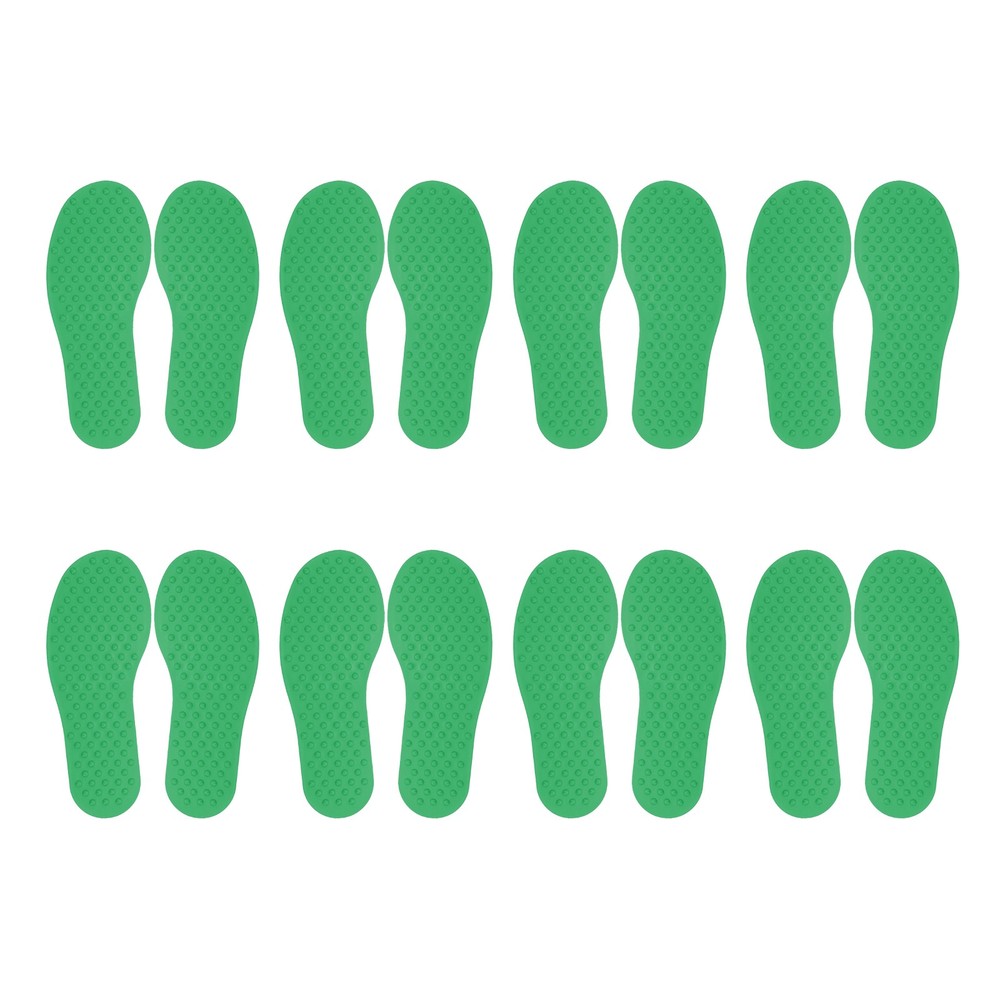 8 Pairs Feet Markers for Classroom Plastic Floor Foot Shaped Markers Green