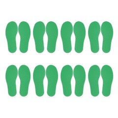 8 Pairs Feet Markers for Classroom Plastic Floor Foot Shaped Markers Green