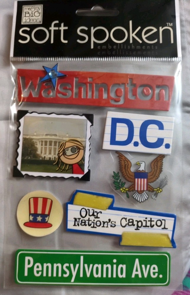 Soft Spoken Scrapbook Stickers Washington DC White House Pennsylvania Ave.